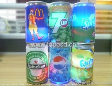 Transparent Coca Cola Can Usb Portable Mini Mp3 Player Speaker Gifts Speakers With Fm Support Tf Card And Usb Disk 