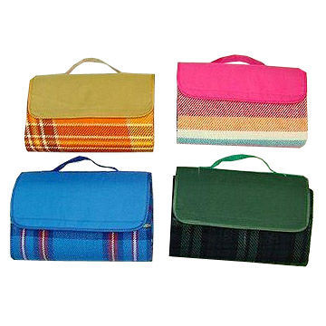 Picnic Blanket, Made of Polyester, Fleece and Nylon