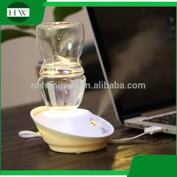 wholesale creative home plastic mini usb water bottle aroma car ultrasonic anion aromatherapy mist lotus air humidifier