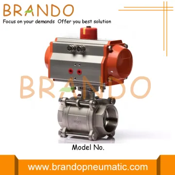 2'' DN50 Pneumatic Actuator 3 Piece Ball Valve