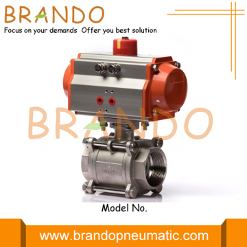 2'' DN50 Pneumatic Actuator 3 Piece Ball Valve