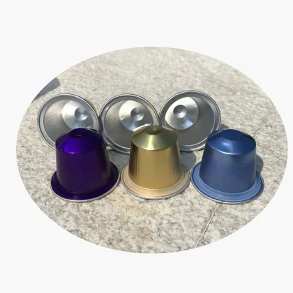 Nespresso Aluminum Coffee Capsules with Lid - Pods for Espresso Machines