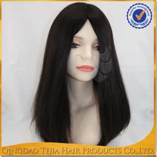 2016 Hot selling full cuticle unprocessed virgin european kosher silky straight jewish wig