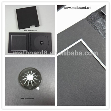 Customized High Grade Handmade Staylish Black Leather CD / DVD case for two dics or one dic and one pic