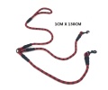 Διπλό Dog Leash Walking Traction Lead Nylon Σχοινί 1x130cm