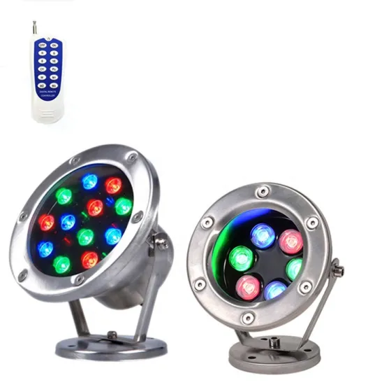 12Keys RF Remote Stainless Steel 6W 12V LED RGB Underwater Lights for Fountain