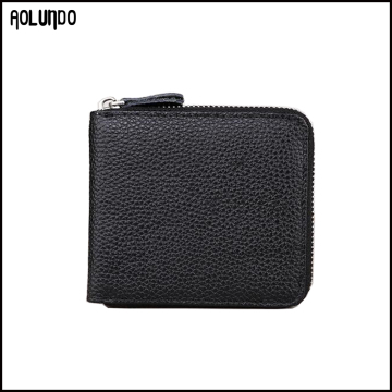 Rfid blocking leather men wallet with coin case