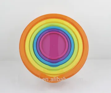 7Pcs Colorful Plastic Crisper Box and Round Shape Kitchen Containers Crisper Box Round Plastic Food Crisper