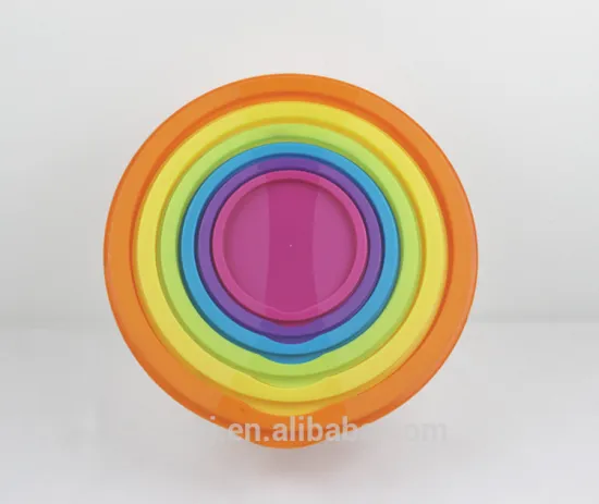 7Pcs Colorful Plastic Crisper Box and Round Shape Kitchen Containers Crisper Box Round Plastic Food Crisper