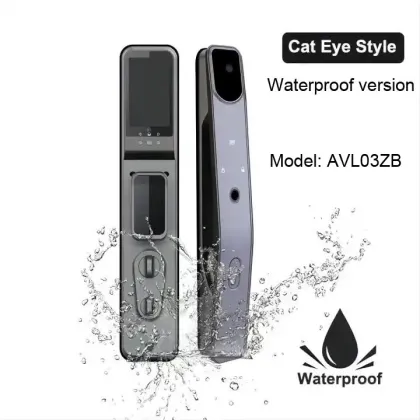 Tuya Zigbee Smart 3D Face Recognition Waterproof Fingerprint Video Door Lock with LCD Screen