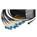 24 F MPO (F) -LC UPC SM 7.0 100M สายไฟเบอร์ออปติก Patch Cord Type B