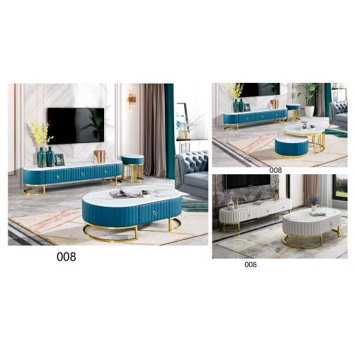 Luxury Marble Cover Coffee Table TV Stand