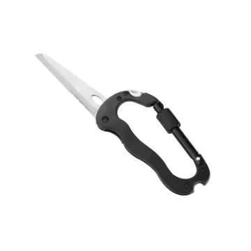 Outdoor Multifunction Folding Carabiner Knife Cutting Tool