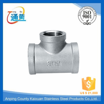 high quality 304 stainless steel pipe tee joints