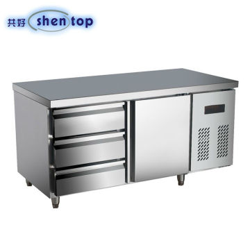 Shentop STLA-H15ZP Stainless Steel Refrigerated Drawer Workbench for Restaurant