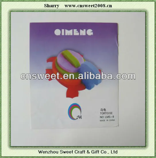 3D tortoise shaped EVA Foamy hand crafts for kids DIY