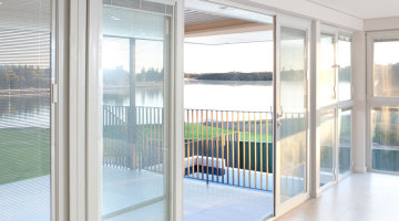 Double Glass Aluminum Stacking Sliding Door