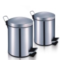 Hotel Stainless Steel Round Metal Garbage Can