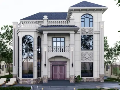 Prefab Chinese Style Light Steel Structure House Villa