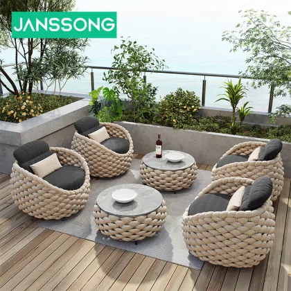 Modern Villa Courtyard Hotel Garden Metal Aluminum Frame Waterproof Patio Furniture