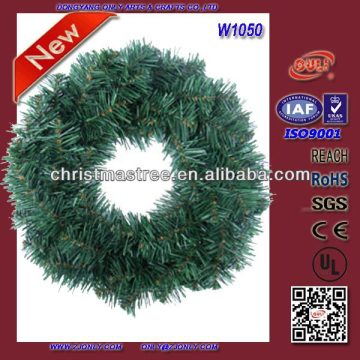 2014 Fake Christmas Wreaths Christmas Decoration Wreaths for Sale Wholesale Artificial PVC Green Christmas Wreaths