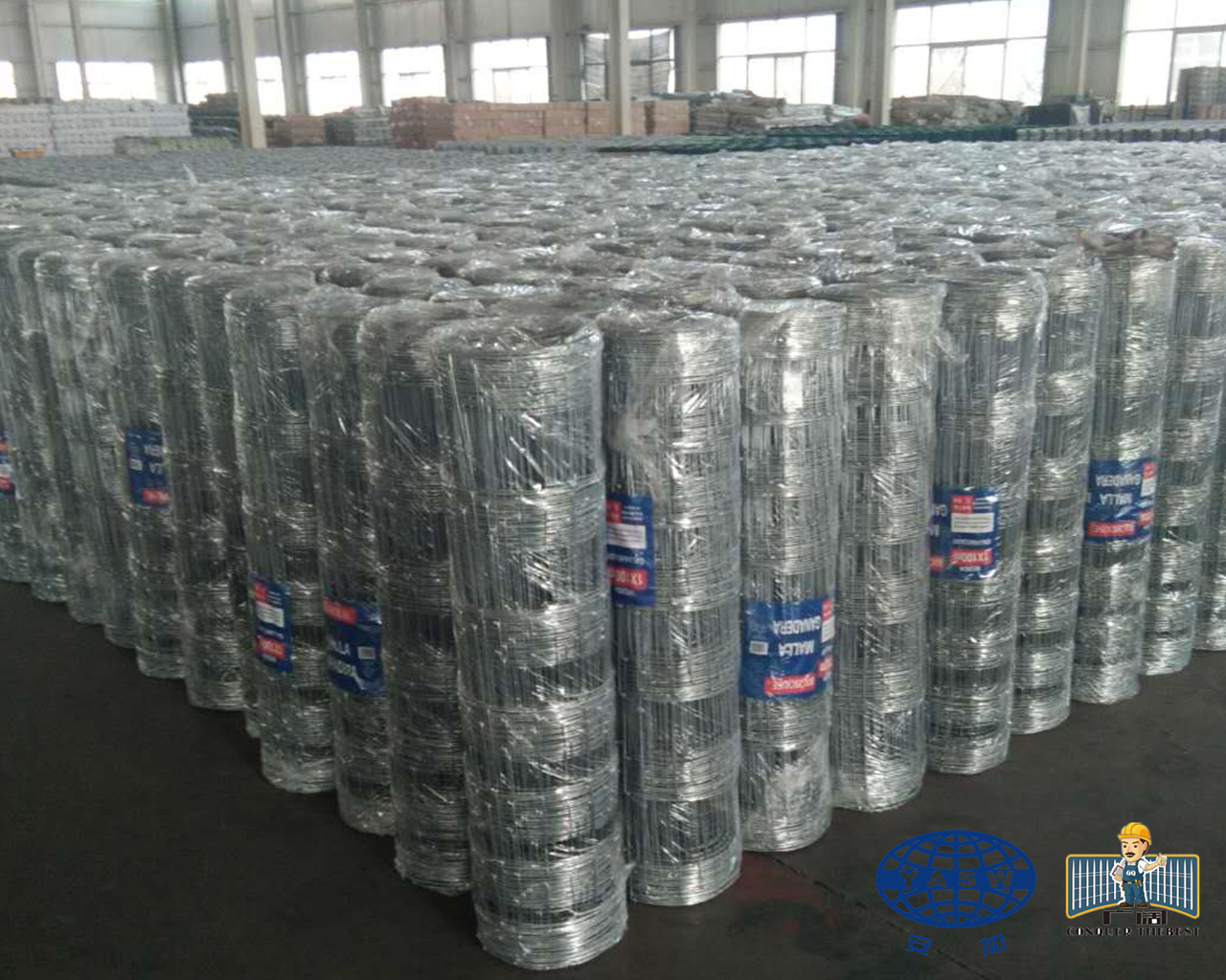 ANJIA Group sheep farm fence knotted field mesh with anti‑corrosion galvanized coating for livestock containment