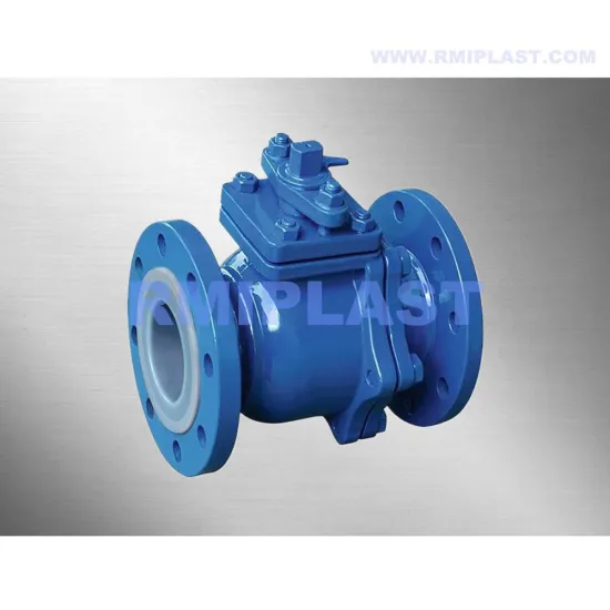 PFA Lined Ball Valve flanged ANSI CL150