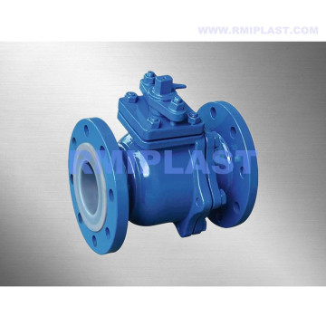 PFA Lined Ball Valve flanged ANSI CL150