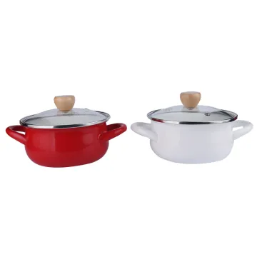 Enamelware Cast Iron Cookware Kitchenware Housewares Shallow Casserole Enamel Pot with Glass Cover