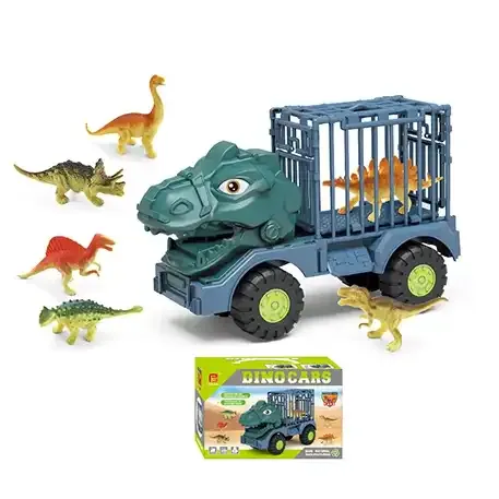 Popular Large Dinosaur Theme Engineering Toy Truck with Sliding Mechanism and Storage Box