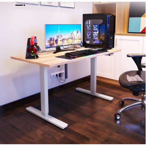 Estrutura de mesa ergonômica para computador com rachadura manual