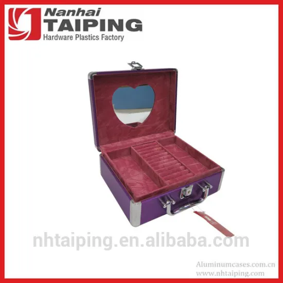 Very Popular Purple Traincase For Makeup Caboodle Train Case Cosmetic Pencil Case