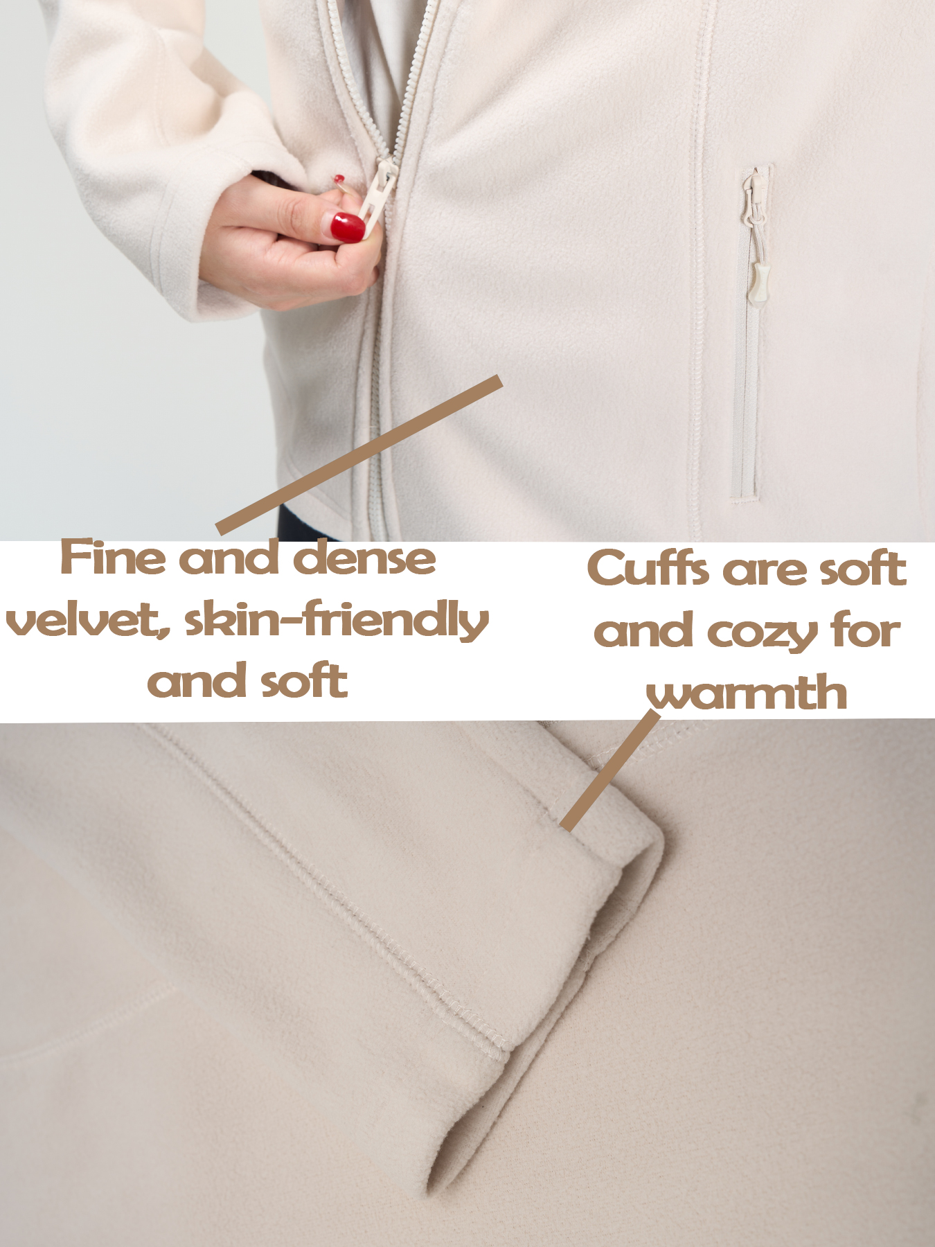 fleece jacket zipper