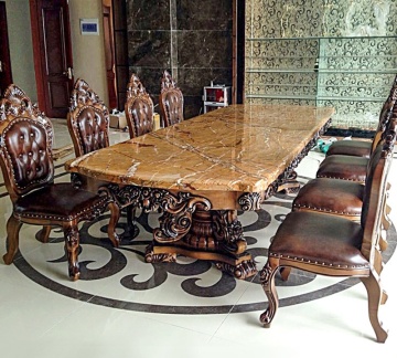 Louis XVI Gaya Makan Rectangular untuk Pangsapuri dan Vila