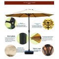 Outdoor centre pillar sun umbrella without light