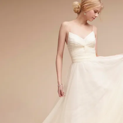 Bridesmaid New Model Young Girl Pure White Unmarried Flying Bridesmaid Dresses Chiffon