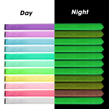 Stock Single Color Glow In The Dark Braiding Hair Luminous Glowing Synthetic Jumbo Braids Hair Extension