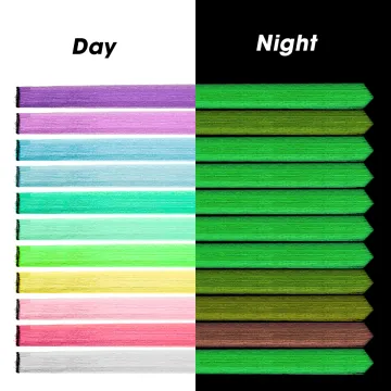 Stock Single Color Glow In The Dark Braiding Hair Luminous Glowing Synthetic Jumbo Braids Hair Extension