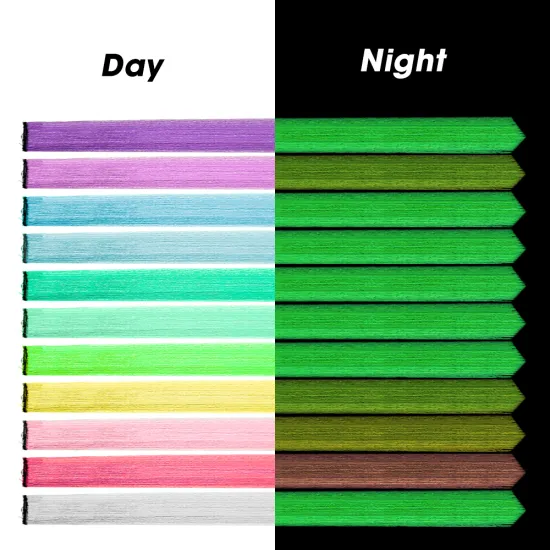 Stock Single Color Glow In The Dark Braiding Hair Luminous Glowing Synthetic Jumbo Braids Hair Extension