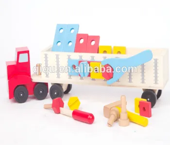 2015 toys tool for assembling and disassembling screw car assembly nut hands puzzle wooden toy car for children
