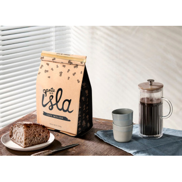 Wiederverwendbares pbi Kraftpapier Kaffee Flachtasche