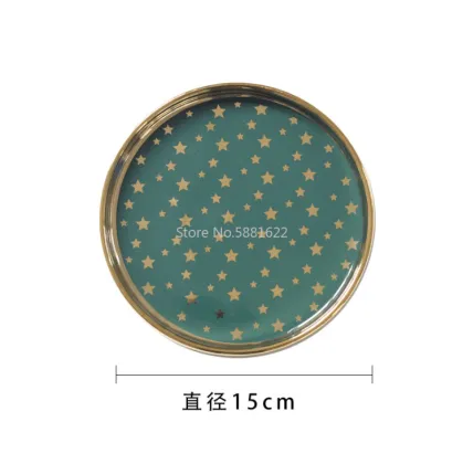 Light Luxury Marbled Ceramic Trays Jewelry Storage Tray Cosmetic Key Ceramic Plate Dessert Trays Serving Tray for Home Storage