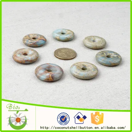 30mm natural shoushan stone donut pendant factory wholesale