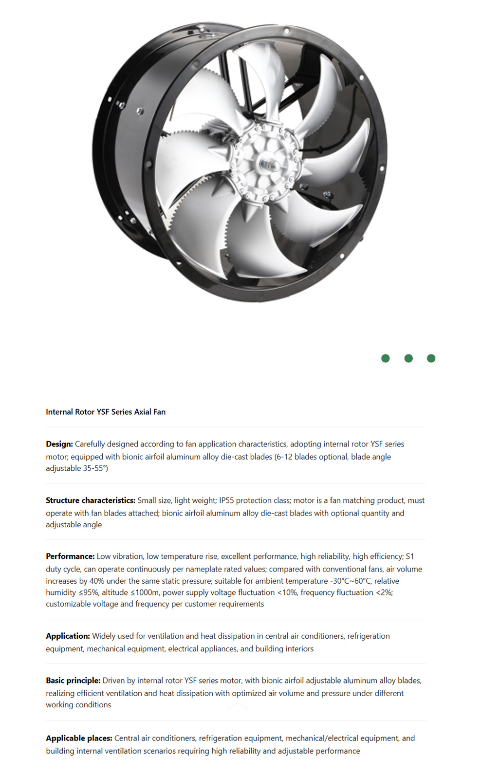 Refrigeration Axial Fan