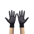 Gants en caoutchouc nitrile sans poudre noire sans poudre