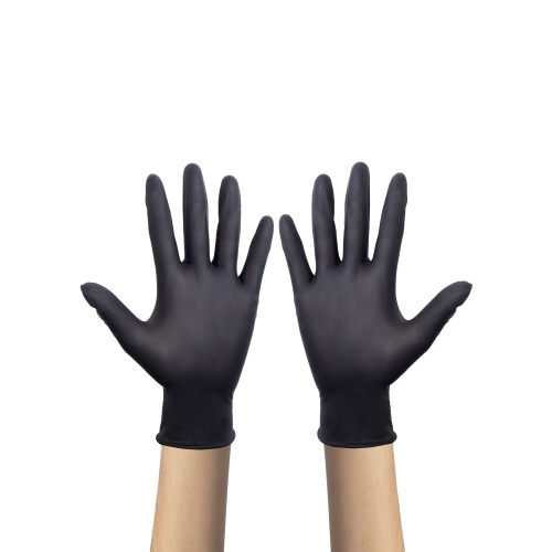 Black Industrial Powder Free Nitrile Rubber Gloves