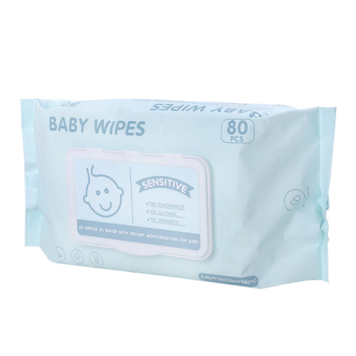 Bio Bambus Flushable Wet Tissue Paper Biologisch abbaubare Hand- und Gesichtsreinigung Baby Water Wet Wipes