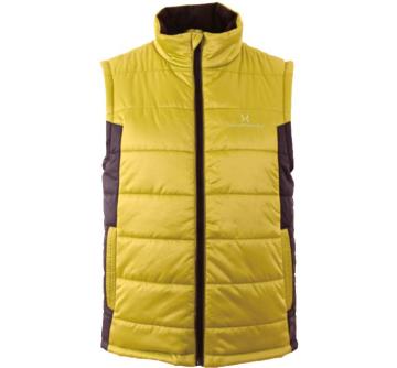 Giallo con gilet invernale nero