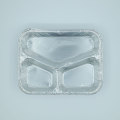 3 Compartment Disposable Aluminum Foil Fast Food Container