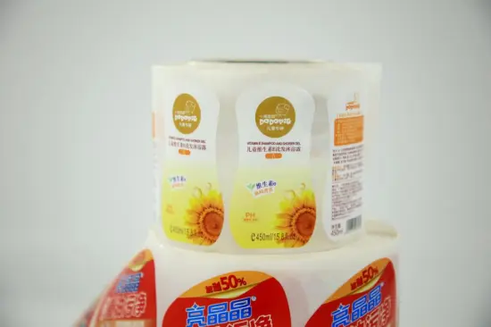 Custom Adhesive Waterproof Bottle Transparent Label Printing